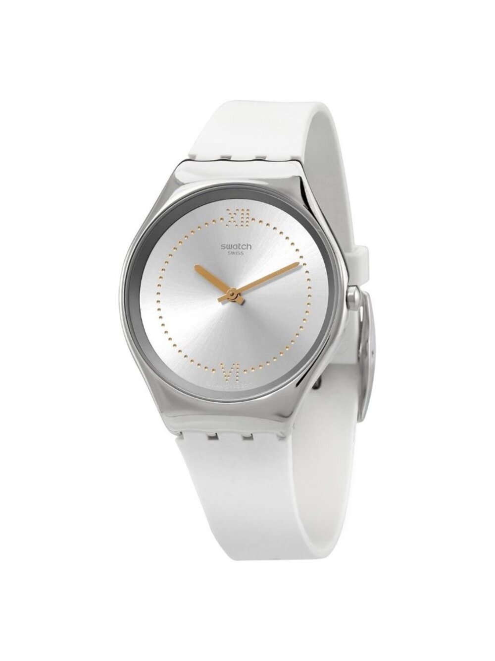 NWT Swatch Irony Skindoree Quartz Silver Dial Ladies Watch